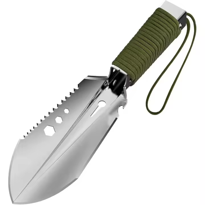 Pala con detector de metales, pala de jardín multifunción, herramientas manuales de jardinería para exteriores (verde) - 1