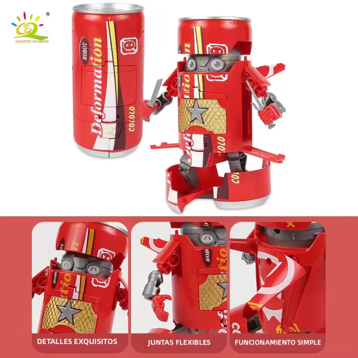 Figura De Acción De Robot Soda Deformada HUIQIBAO Modelo Creativo Guerero Juguete Educativo Para Niños Regalo Para Niños Hombres - 1