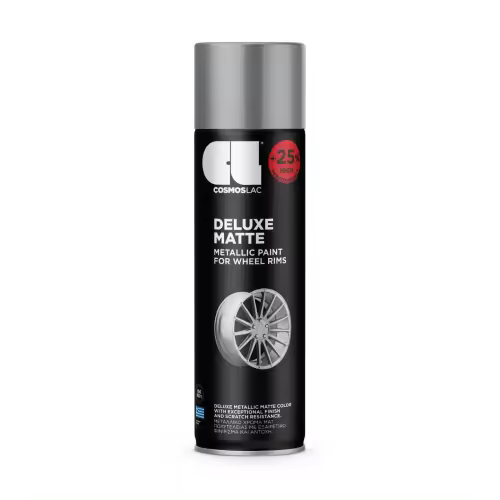 CL COSMOS LAC SPRAY DELUXE PINTURA LLANTAS PLATA MATE N329 500 ML - 1