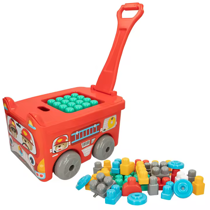 COLORBABY - Trolley camión de bomberos con 30 bloques de construcción - 1