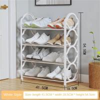 Estante Multi-Nivel Para Zapatos 4 Capas Portátil Anti-Polvo Organizador De Armario Para Dormitorio Y Puerta Armario De Zapatos - details 6