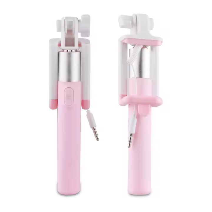 muvit Life palo selfie jack 3,5 mm. hasta 6" rosa - 1