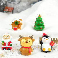 Adorno De Navidad En Resina Con Diseño De Árbol De Navidad Hombre De Nieve Y Santa Claus Accesorios De Jardinería Lindos Y Micro Paisaje - details 2