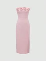Falda Larga De Encaje Para Mujer Sin Espalda Con Cintura Ajustada Y Flecos Moda Casual De Verano Polyester Silueta Recta - details 0