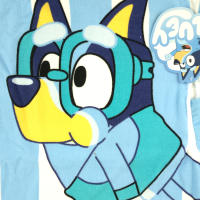 Bluey Toalla Poncho de Playa y Piscina para Niños de 2 a 6 años, Tamaño 55x110cm, Poncho Infantil Microfibra, Toalla con Capucha Niños y Niñas, Regalo Cumpleaños, Color Azul - details 0