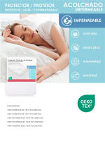 HOME SOLAZZIA Protector Colchón RIZO/ACOLCHADO 90/105/135/150/180 CM Impermeable, Certificación Oeko-Tex Funda Colchón, Cubre Colchón Transpirable, Elástico En Todo El Contorno Funda Colchón RIZO - details 2