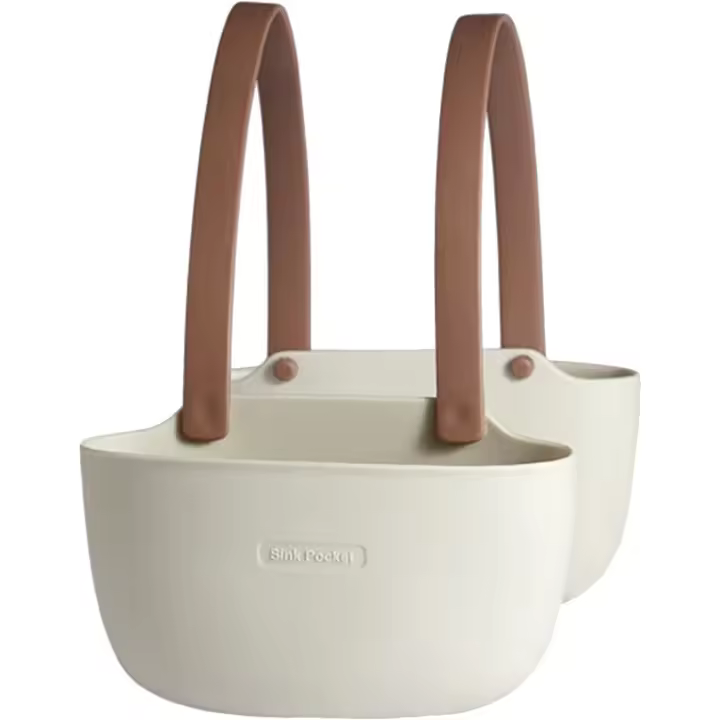 El sostenedor de la esponja del fregadero de cocina, sustainedor de la esponja del organizador del fregadero de cocina para el fregadero, escurridor del fregadero, cesta de almacenamiento - 1