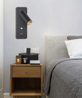 Lámpara De Pared LED Para Interiores 7W Con Carga USB Luz De Pared Moderna Nórdica Para Dormitorio Y Sala De Estar Interruptor Incluido - details 1