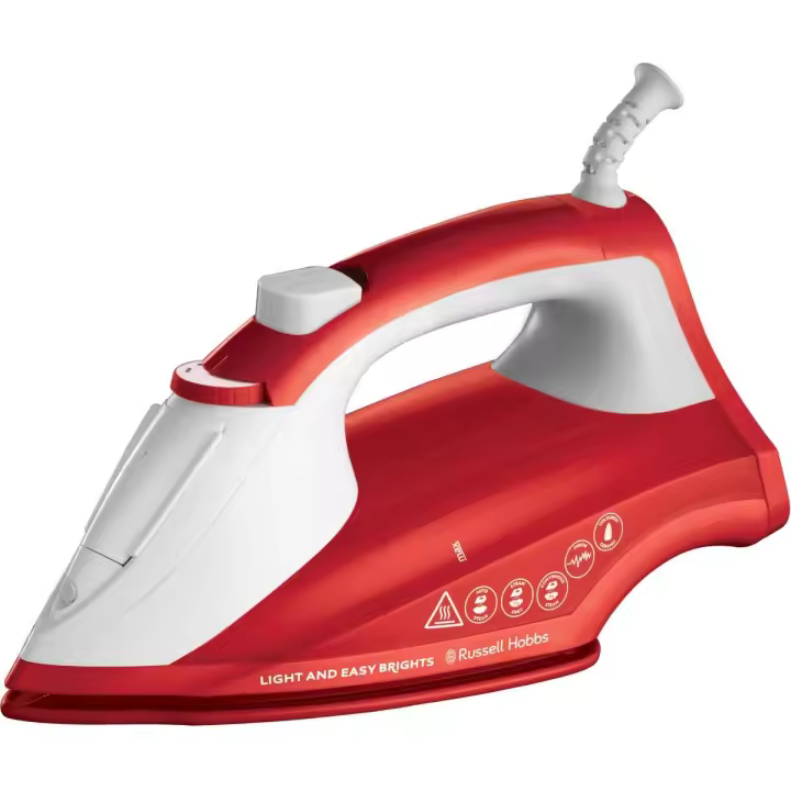 Russell Hobbs Plancha de vapor Light & Easy Brights Apple 26481-56 - 2400 W, golpe de vapor de 115 g, vapor continuo de 35 g, tecnología Auto Steam, suela de cerámica de color, depósito 240 ml, función antigoteo, función antical - 1
