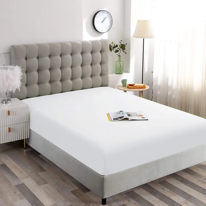 Protector de  Colchón  Impermeable 100%Microfibra para Cama 90/105/135/150cm Protector de colchón con Esquinas Elásticas Transpirable y Suave - 1