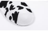 Calcetines De Grueso Estilo Casual Para Mujer Con Estampado De Vaca Divertida Blancas Y Negras Moda Callejera Patrón De Animales - details 9