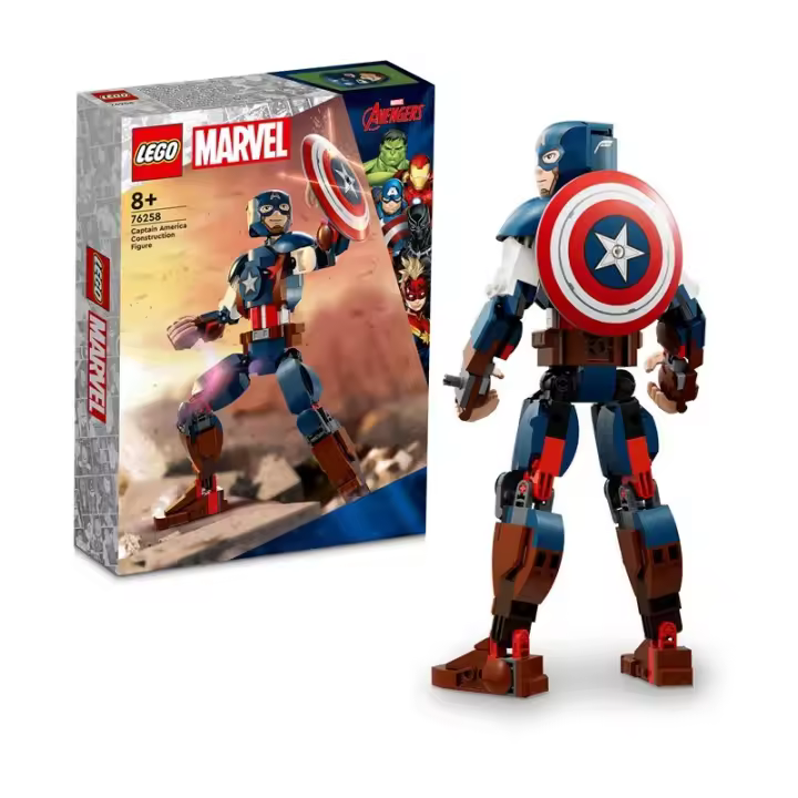 LEGO Super Heroes Marvel Figura para Construir: Capitán América 76258 - Edad a partir de 8+ años, contiene 310 piezas. 23L76258 - 1