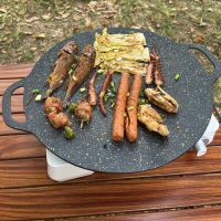 Sartén De Barbacoa Coreana Multiusos Antiadherente Para Panqueques Redondos Viajes Camping Fritura Plancha Herramienta De Barbacoa Para El Hogar - details 1