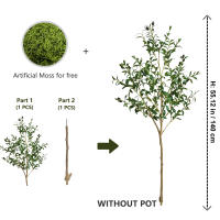 Planta Artificial De Olivo De 140CM Con Ramas Y Hojas Reales Tronco Natural Falso De Seda Para Decoración De Interiores Y Oficinas - details 3