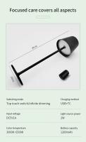 Lámpara De Mesa Recargable LED Con Interruptor Táctil Y Luz Dimmer De 3 Niveles Para Decoración De Oficina Y Dormitorio - details 7