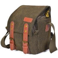 Bolsa De Hombro Para Cámara Cwatcun De Lona Resistente Al Agua Para Canon Nikon Sony Estuche Antichoque Para Lente De Fotografía - details 0