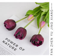 Nueva Flor Artificial Tulipán Multiflorido Suave Y Adhesiva 40cm Toque Real Para Decoración De Hogar Y Sala De Estar - details 2