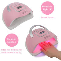 Lámpara LED UV SUN X12 MAX 280W Para Uñas Con 4 Configuraciones De Tiempo 66 LEDs Secador De Uñas Portátil Profesional Para Uñas Color Rosa/Blanco - details 4