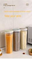 Contenedor De Alimentos Secos Transparente Plástico PP Para Cocina Nevera Granos Multicolor Caja De Fideos Sellado Juego De Botellas Canastillas - details 11