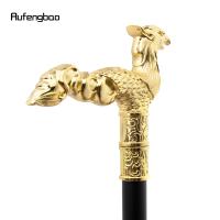Bastón De Moda Golden Phoenix Con Cola De Fénix Larga Y Punta De Goma 93cm Para Hombres Lujo Y Elegancia En Artículos De Aseo Y Salud - details 4