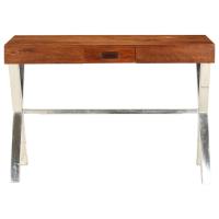 vidaXL Escritorio de madera maciza de acacia acabado miel 110x50x76 cm - details 1