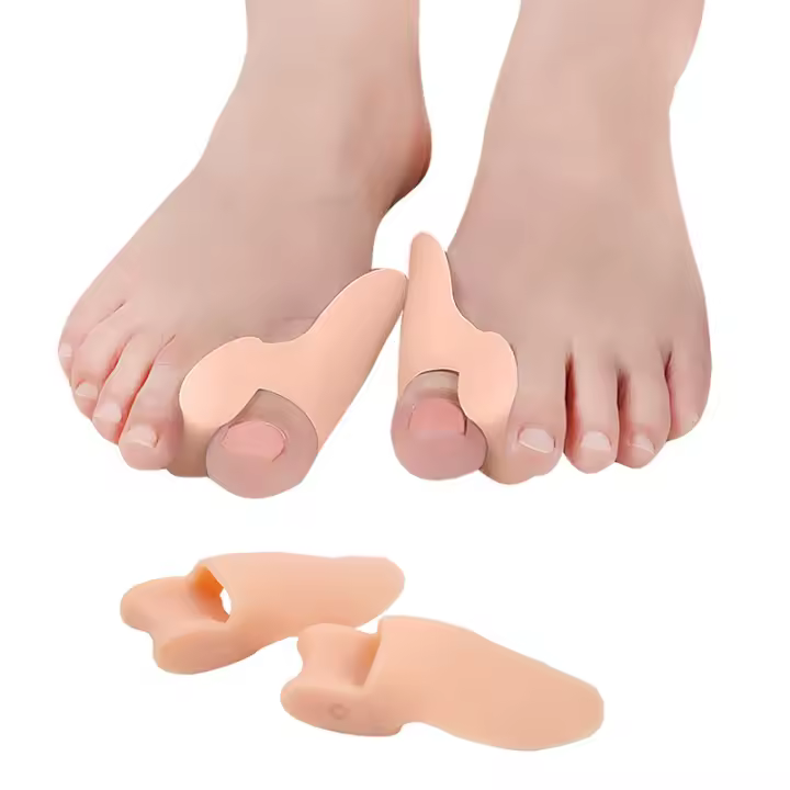 Almohadilla De Silicona Para Dedos Del Pie Corrector De Dedos Del Pie Protector De Valgus Ajustador De Bigote Alivio Del Dolor De Pies - 1