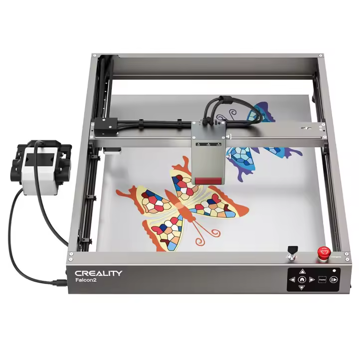 Creality Falcon2 Grabador láser, Máquina de grabado láser de 40W de potencia para regalos personalizados, Cortadora láser con asistencia de aire para madera, Velocidad de 25000mm/min Máquina CNC para bricolaje en madera, metal, acrílico, cuero 400*415mm - 1