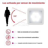 Lámpara Nocturna LED Controlada Por Movimiento Sensor Humano Batería Operada Para Cama WC Pasillo Camino Luz De Habitación - details 7