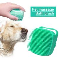 Cepillo De Baño Para Perros Y Gatos De Silicona Suave Masajeador De Peluca Dispensador De Ducha De Peluquería Para Mascotas En Colores Amarillo Rosa Y Azul - details 11
