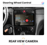 AWESAFE inalámbrico CarPlay Android Auto Radio para Mercedes Benz CLK-Class W209 A209 C-Class W203 S203 coche reproductor multimedia GPS 2 din autoradio volante controles RDS Bluetooth - details 13
