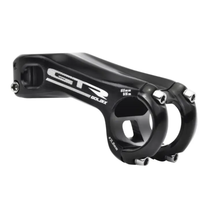 GOLDIX Tímbrido De Bicicleta De Aluminio Forjado 3D -17 Grados Longitudes 80/90/100mm Compatible Con Manillar De 31.8mm Para Bicicleta De Montaña - 1