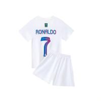 Camiseta de fútbol de entrenamiento infantil de secado rápido con mangas cortas estampadas + pantalón corto, C-R-7 - details 4
