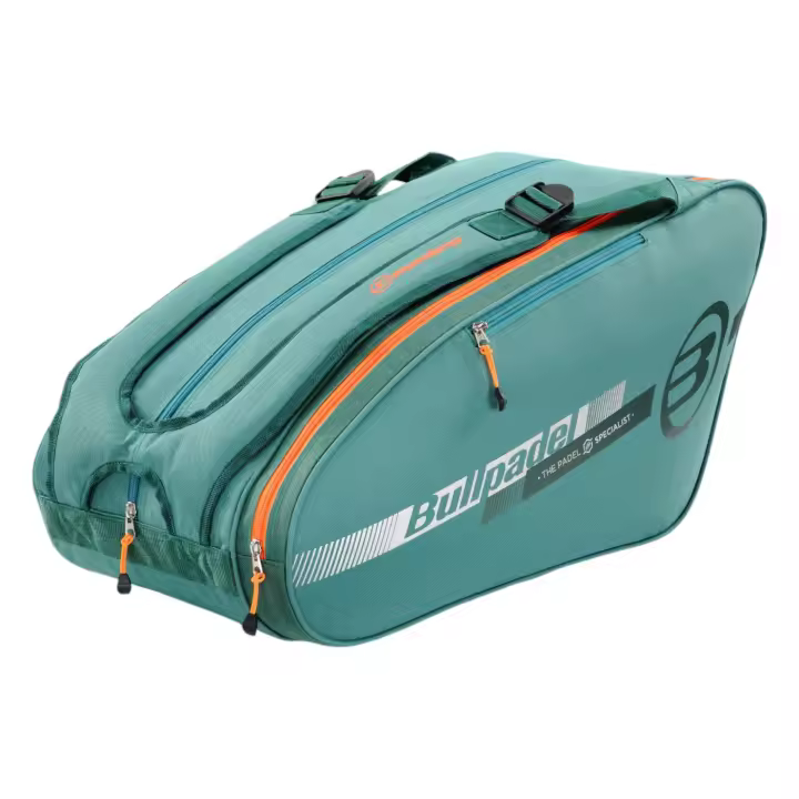 BULLPADEL Paletero Tour Color Turquesa - Paletero Capacidad Intermedia - Ligero - Compartimento Principal - Capacidad 2 Palas Padel - Bolsillo Lateral - Paletero Bullpadel - 1