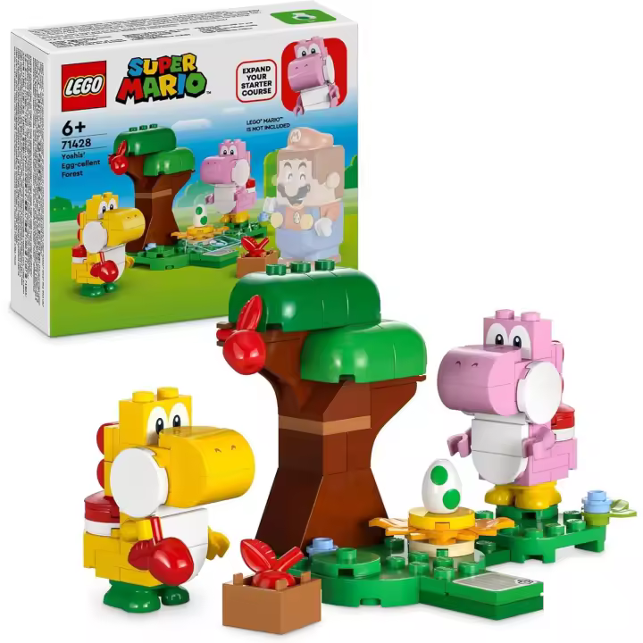 LEGO - Super Mario Set de Expansión - Huevo de Yoshi en el Bosque -  Coleccionable con 2 Personajes del Videojuego para Construir  - Edad recomendada mayores de 6  años - 1