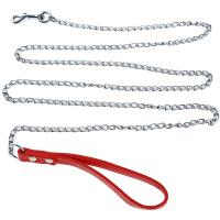 Correa De Metal Duradero Antigolpes Para Perros Pequeños Medianos Y Grandes Con Manija De Cuero PU Y Cadena De Hierro Accesorios Para Mascotas - details 13