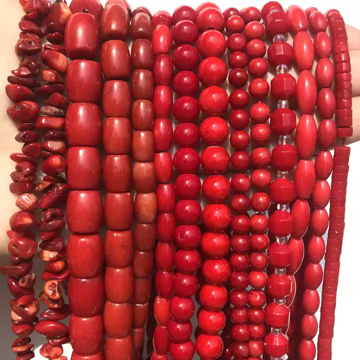 Coral Rojo Natural Piedra De Joyería Irregular Bolas Y Abalorios Para Creación De Joyas DIY Pulseras Collares Hechas a Mano - 1