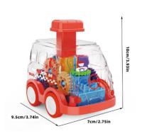 Coche De Juguete Para Bebés Con Engranajes Transparentes Y Fuerza De Arrastre Regalo De Cumpleaños Para Niños Y Niñas Coche De Plástico ABS Sin Batería Colorido - details 19