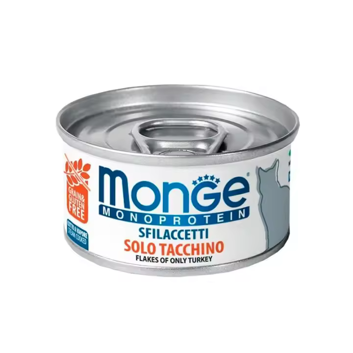 Monge Monoproteico Paté de Pavo Latas para Gatos 24 unidades x 80gr - 1