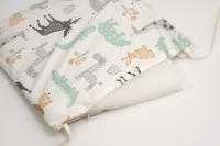 LALA - Protector de Cama anticolisión para Bebe, juego de Cama para Bebe, Valla de Algodón Puro, color Cafi, 30x30x6, extraible y lavable. - details 6