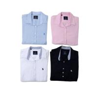 S&C Camisa de Mujer entallada y lisa- color blanco, rosa, marino y celeste - details 3