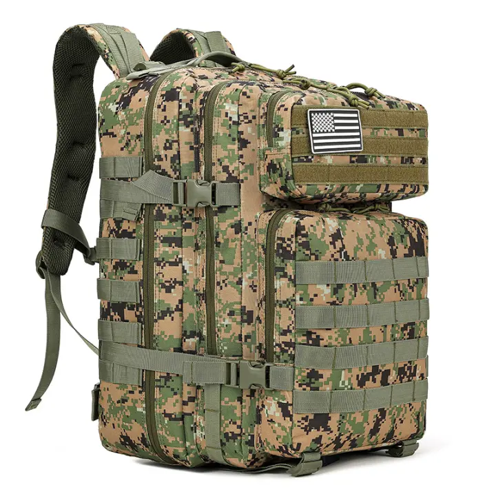 Mochila Militar 45L Impermeable Táctica Mochila Molle Mochilas Gran Paquete de Asalto para Senderismo al aire libre, Camping, Senderismo, etc - 1