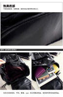 Mochila Grande Para Mujer Con Cordón De Cuero Sintético Moda Viaje Casual Bolso De Hombro Laptop Mochila Bolsa De Mano Plegable Y Expansible - details 14