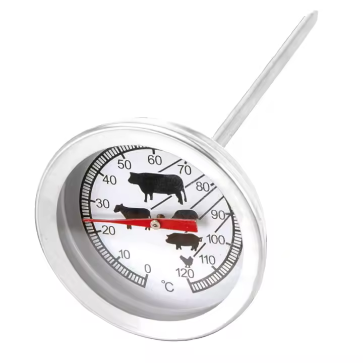 Termómetro analógico para asar, de Maple inoxidable, para Horno o barbacoa(Longitud del Puntero 10,5 cm) - 1
