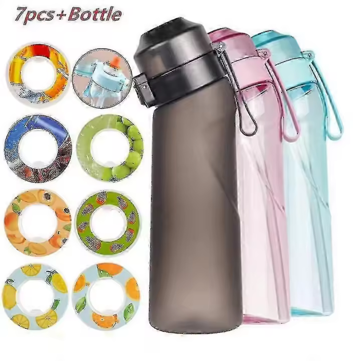 650ml arrancador del aire encima de la taza del agua del sistema para el deporte que acampa Kr Botella de agua con sabor con 7 vainas de sabor Air Water Up Bottle - 1
