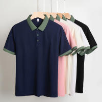 Camisa Polo Casual Para Hombres De Color Sólido Manga Corta Cómoda Para Verano Antideslizante Transpirable De Algodón Blends - details 16