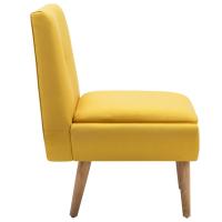 vidaXL Butaca tapizada de tela amarilla Sillon Dormitorio Sillon Comodos Silla Relax Sillón Sofá - details 3
