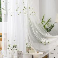 Cortinas De Encaje Bordado Magnolia Para Ventana Del Pasaje Dormitorio Translúcidas Modernas Cortina De Sol Para Hogar - details 2