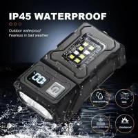 Linterna Multifuncional Portátil Recargable Por Tipo-C Con Doble Luz Rotativa De 180° Torcha Para Pesca Al Aire Libre Y Uso En Exteriores - details 2