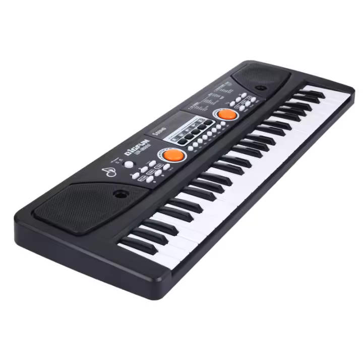 BIGFUN Teclado Electrónico De Organizador Con Microfono 37/49 Teclas Negro Para Música Digital Compatible Con USB - 1