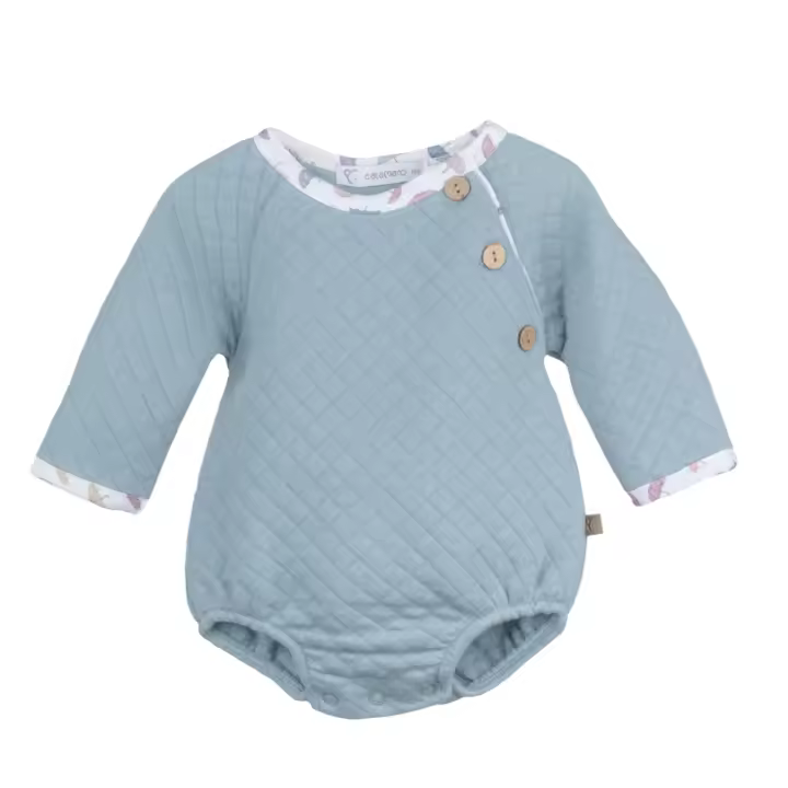 Pelele bebe niño mangas largas aguamarina tormes de marca CALAMARO - 1